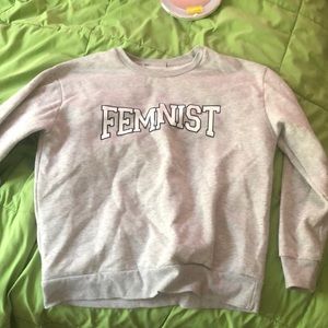 Feminist Grey Crewneck Sweatshirt